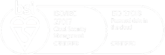 BSI ISO/IEC 27017 Cloud Security and ISO 27018 Personal data in the cloud Certified